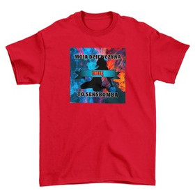 Koszulka z naszywką na Walentynki TWÓJ NAPIS