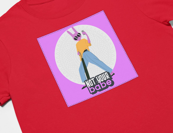 Koszulka z naszywką Not your baby