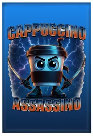 Magnes Italian Brainrot Cappuccino Assassino z piorunami