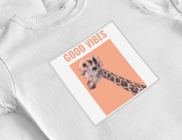 Bluzka damska z naszywką Good vibes