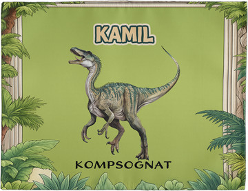 Podkładka na stół Dinozaury Kompsognat – personalizowany prezent