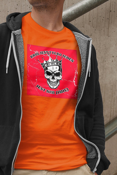 Koszulka z naszywką na Walentynki TWÓJ NAPIS