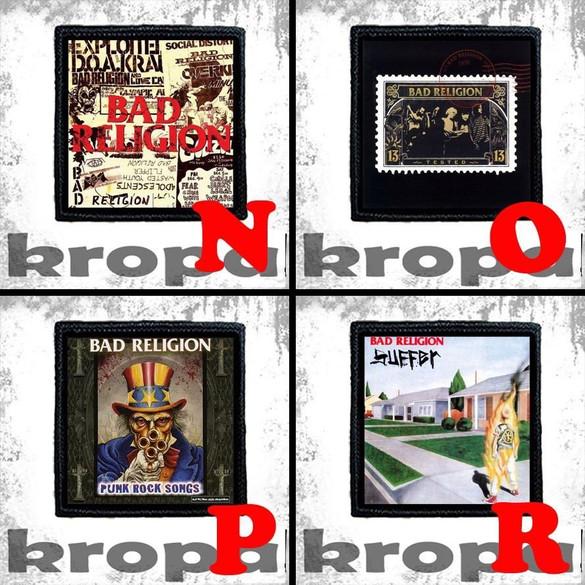 Naszywka BAD RELIGION 8 X 8 cm Dużo Wzorów!