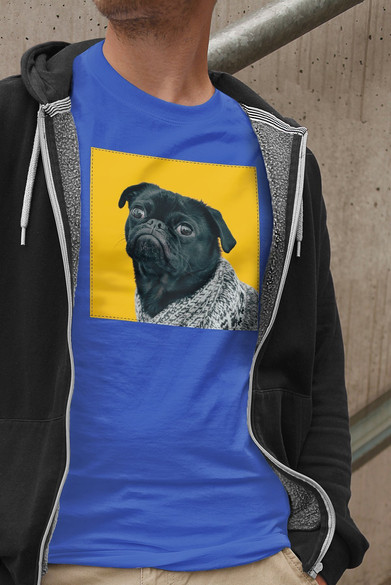 Koszulka z naszywką Pug