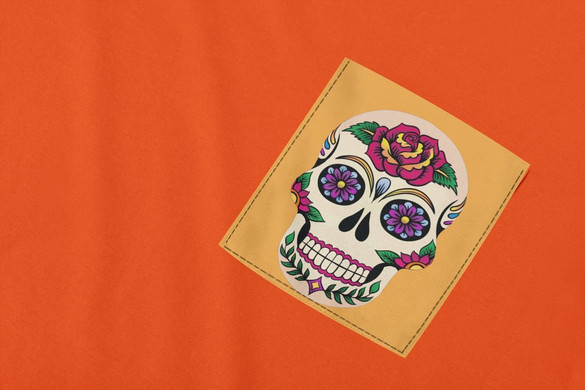 Koszulka z kieszonką MEXICO SKULL