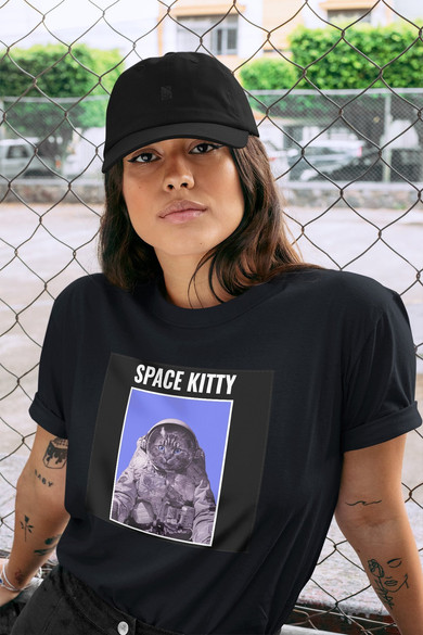 Koszulka z naszywką Space kitty
