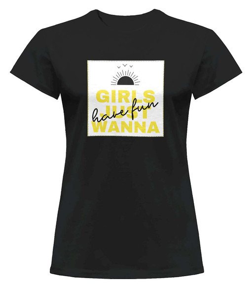 Bluzka damska z naszywką Girls just wanna …