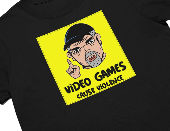 Koszulka z naszywką Video games...