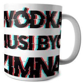 Kubek WÓDKA MUSI BYĆ ZIMNA na Prezent +imię