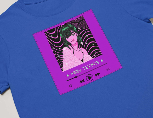 Koszulka z naszywką  Man tears