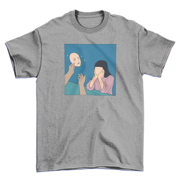 Koszulka z naszywką  Put on a mask