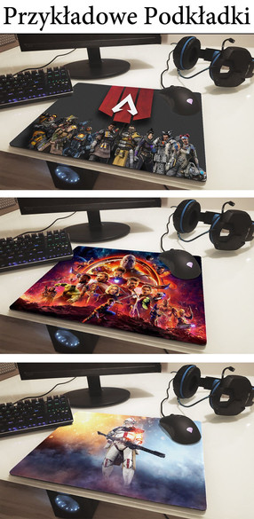 Podkładka mata pod mysz duża 36x29cm dowolny nadruk