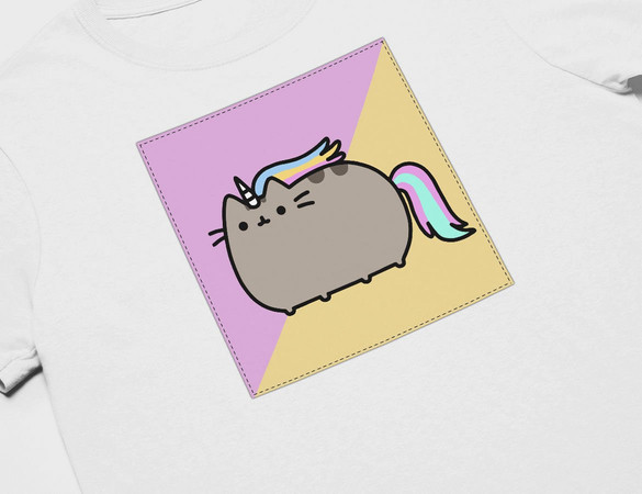 Koszulka z naszywką Cat Unicorne 01