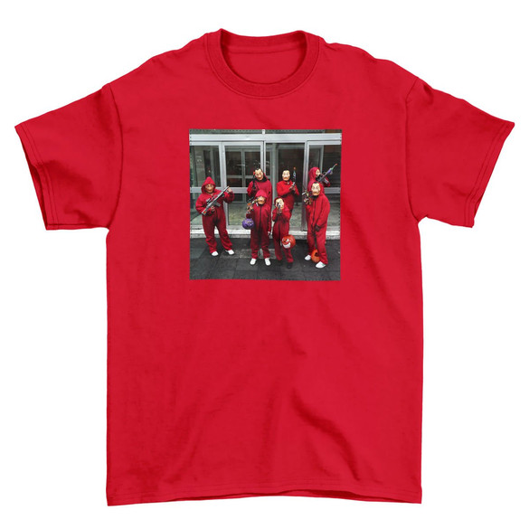 Koszulka z naszywką Dom z papieru 01