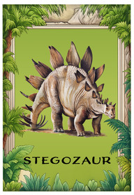 Magnes Dinozaury Stegozaur z imieniem dziecka