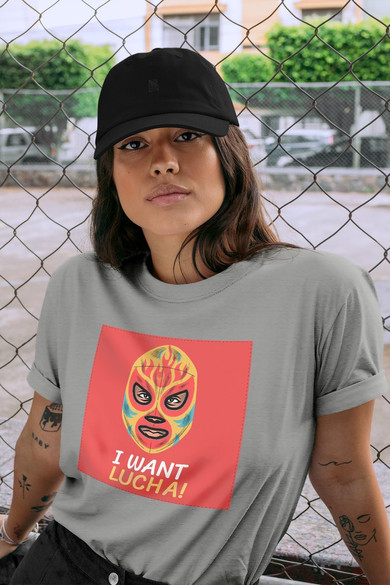 Koszulka z naszywką I want Lucha