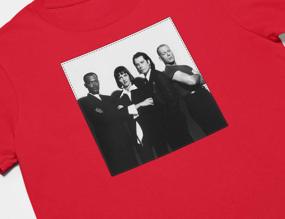 Koszulka z naszywką Pulp Fiction Squad 01