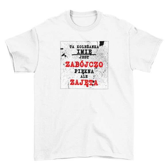 Koszulka z naszywką na Walentynki TWÓJ NAPIS