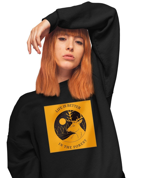 Bluza z naszywką Life is better...