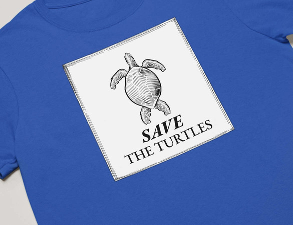 Koszulka z naszywką Save The Turtles