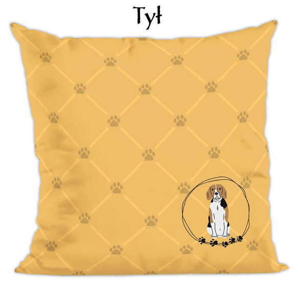 Poduszka pies, piesek beagle wzorek 2