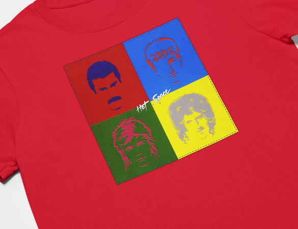 Koszulka z naszywką Queen Hot Space 01