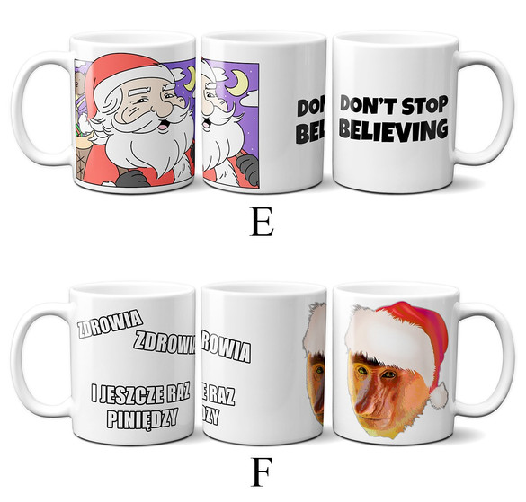 Zestaw ŚWIĄTECZNY poduszka i kubek + GRATIS! WZORY