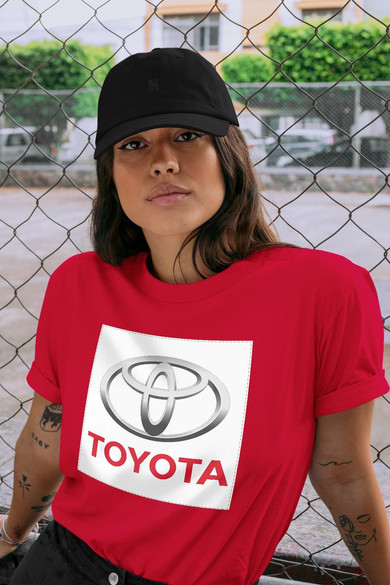 Koszulka z naszywką Toyota logo white