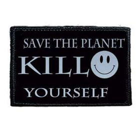 Naszywka SAVE THE PLANET KILL YOURSELF