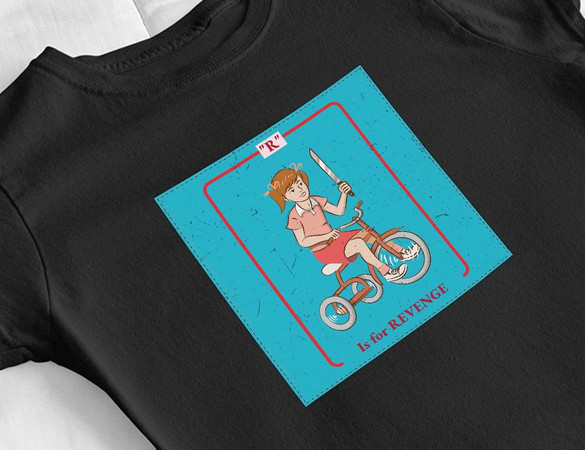 Bluzka damska z naszywką Is for revenge