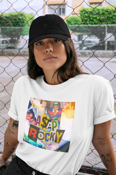 Koszulka z naszywką Asap Rocky collage