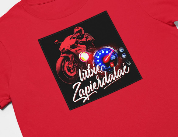 Koszulka z naszywką Lubię zapierd..lać 01