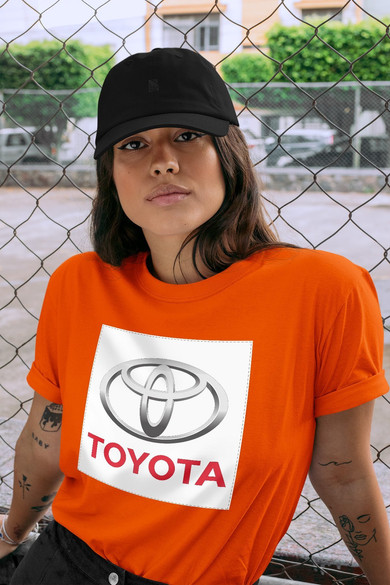 Koszulka z naszywką Toyota logo white