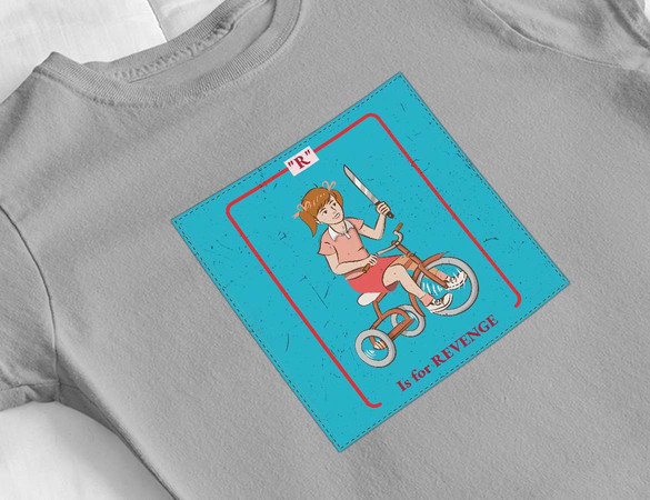 Bluzka damska z naszywką Is for revenge