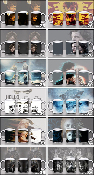 GRA O TRON Zestaw poduszka kubek 54 WZORY + GRATIS