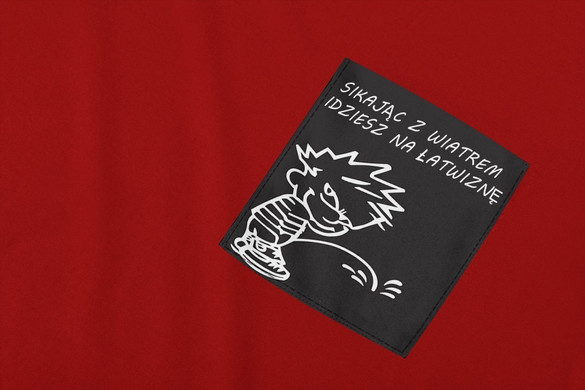 Koszulka z kieszonką Sikając z wiatrem ...