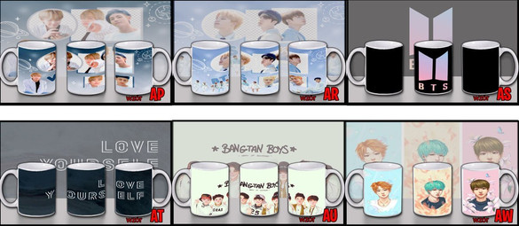 BTS Poduszka + Kubek + Imię Gratis ZESTAW PREZENT