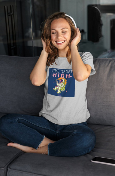 Bluzka damska z naszywką Time to get high