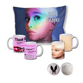 ARIANA GRANDE Poduszka + Kubek + Imię Gratis ZESTAW PREZENT