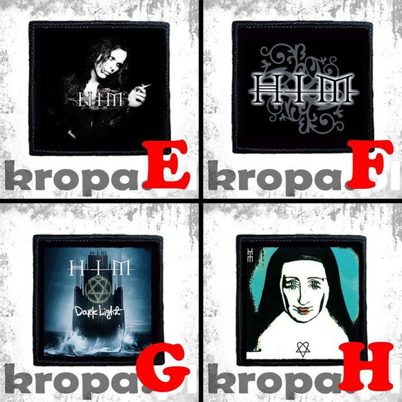 Naszywka HIM 10 x 10 cm  Dużo Wzorów!