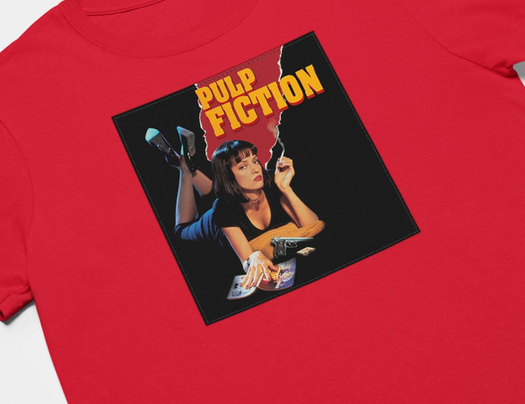 Koszulka z naszywką Pulp Fiction Poster