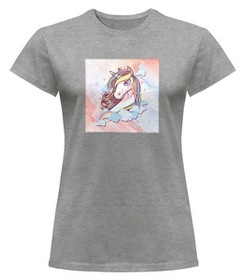 Bluzka damska z naszywką Unicorne 02