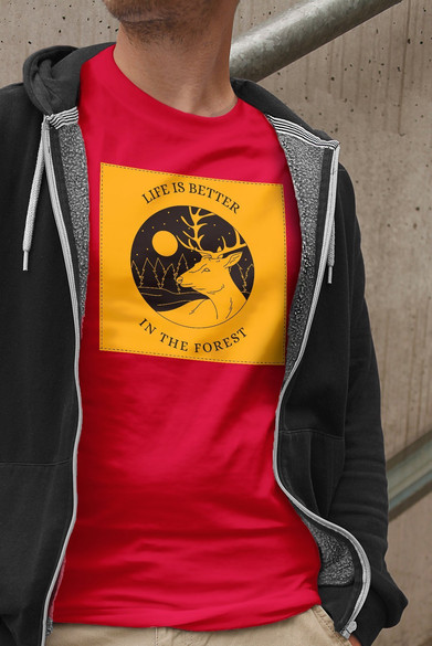 Koszulka z naszywką Life is better...