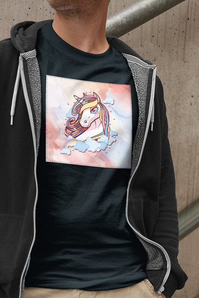 Koszulka z naszywką Unicorne 02