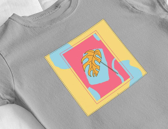 Bluzka damska z naszywką Monstera