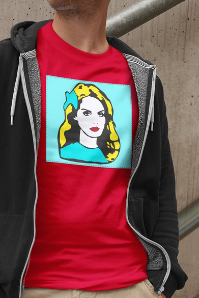 Koszulka z naszywką LANA DEL REY  pop art