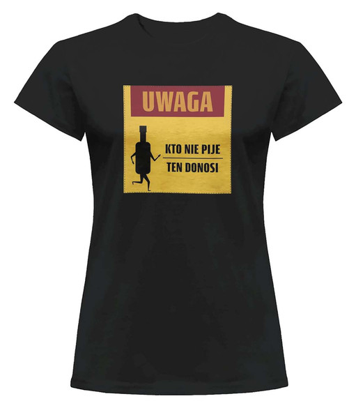 Bluzka damska z naszywką PRL- kto nie pije...
