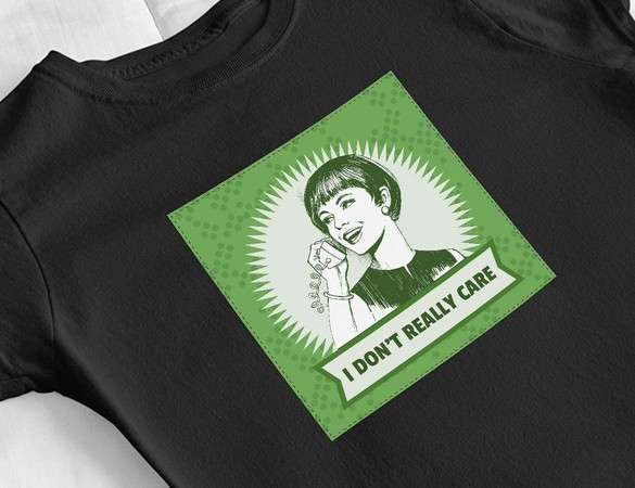 Bluzka damska z naszywką I don't really care