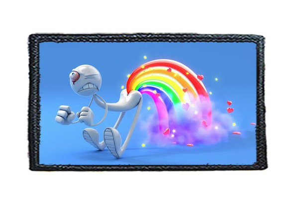Naszywka SHIT THE RAINBOW / SRANIE TĘCZĄ
