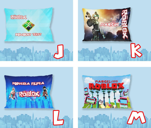 Poduszka ROBLOX FULLPRINT 60x40cm Z POLSKI WZORY
